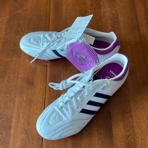 Brand new never used white soccer cleats